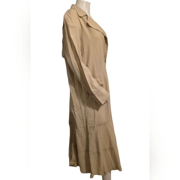 Free People Rory Duster Sand Dollar Trench Coat Size Small NWT **Missing Belt*** - Picture 6 of 14